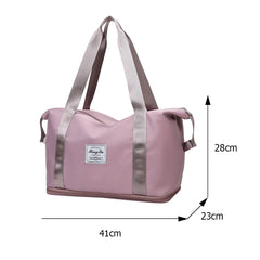Patchwork Fitness Travel Shoulder Tote Bag for Women