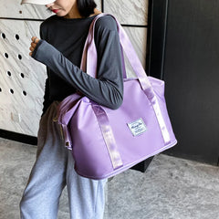 Patchwork Fitness Travel Shoulder Tote Bag for Women