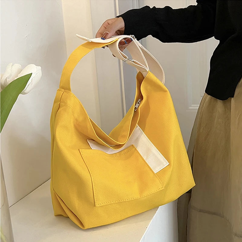 Canvas Crossbody Large Capacity Tote Bags Handbags For Women