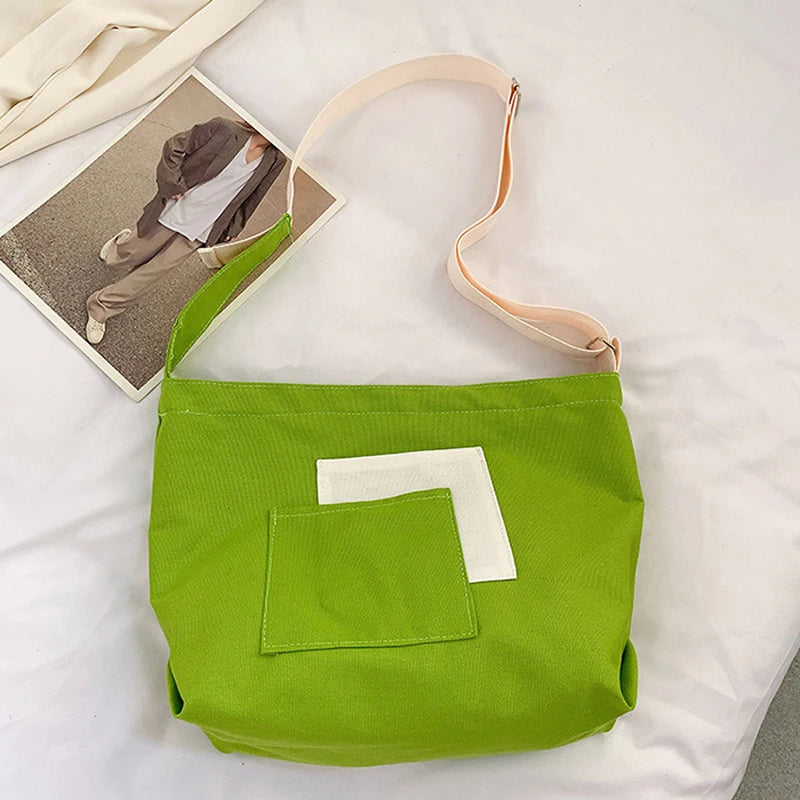 Canvas Crossbody Large Capacity Tote Bags Handbags For Women