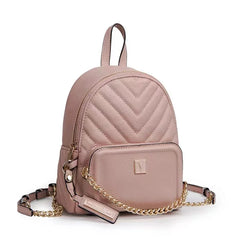 Quilted Chain Backpack for Women, Versatile Travel Bag with Pocket