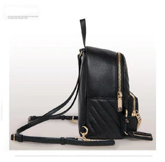 Quilted Chain Backpack for Women, Versatile Travel Bag with Pocket