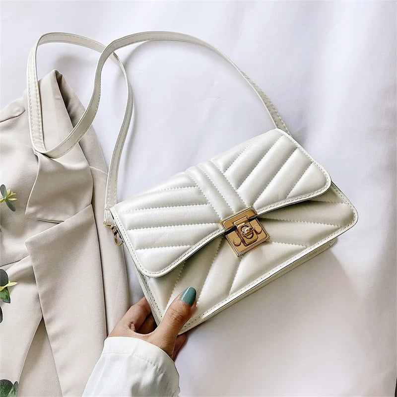 Women's Soft Leather Chain Shoulder Bag for Autumn
