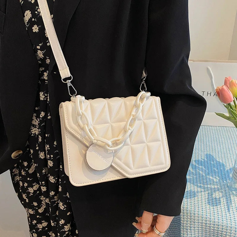 Acrylic Small Square Shoulder Bag Fresh Western Style