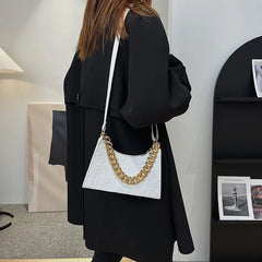 Women's Jacquard Chain Shoulder Bag Portable Spring Summer Bags