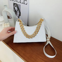 Women's Jacquard Chain Shoulder Bag Portable Spring Summer Bags