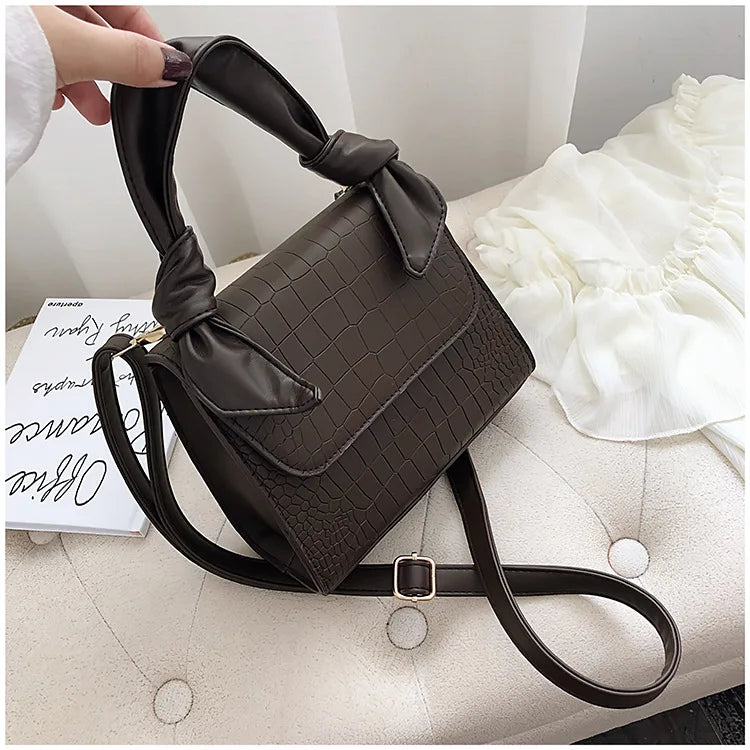 Stone Grain Messenger Bag Casual Shoulder Small Square Bag