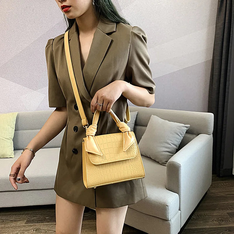 Stone Grain Messenger Bag Casual Shoulder Small Square Bag