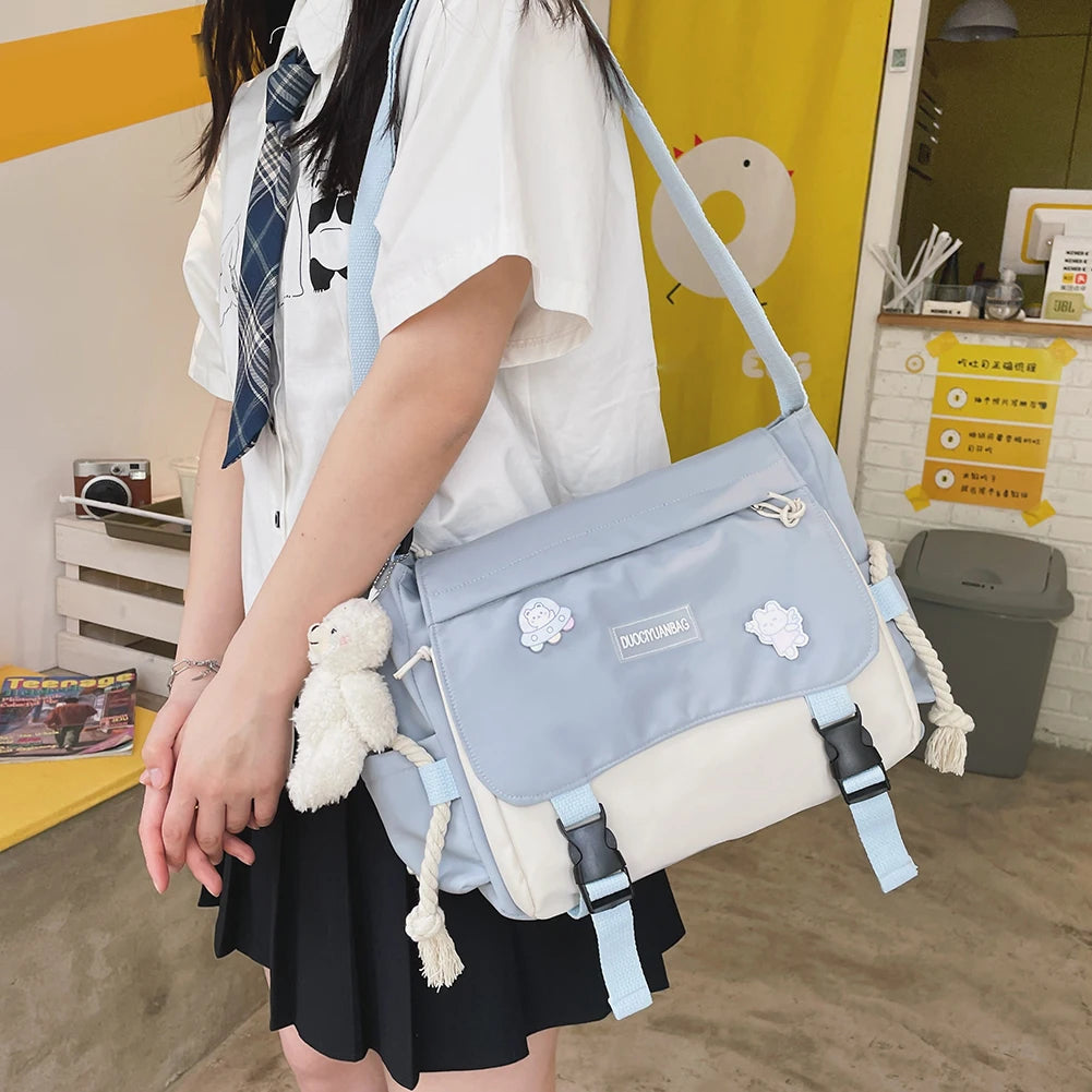 Harajuku Handbags for Women Large Capacity Student Hit Ladies Messenger Tote