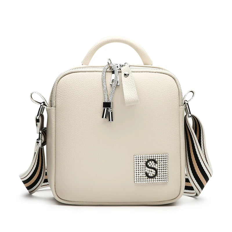 Women's Cowhide Shoulder Bag High Quality Leather Handbag