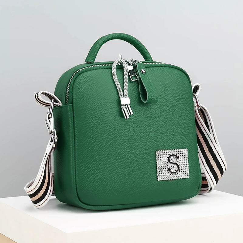 Women's Leather Handbag High Quality Cowhide Shoulder Messenger Bag