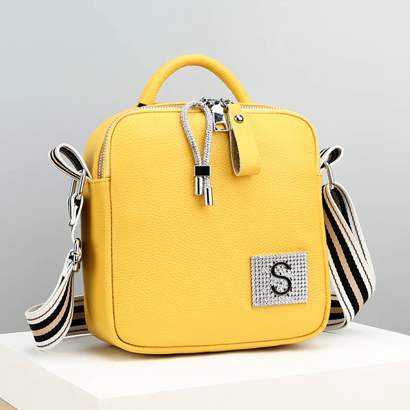 Women's Leather Handbag High Quality Cowhide Shoulder Messenger Bag