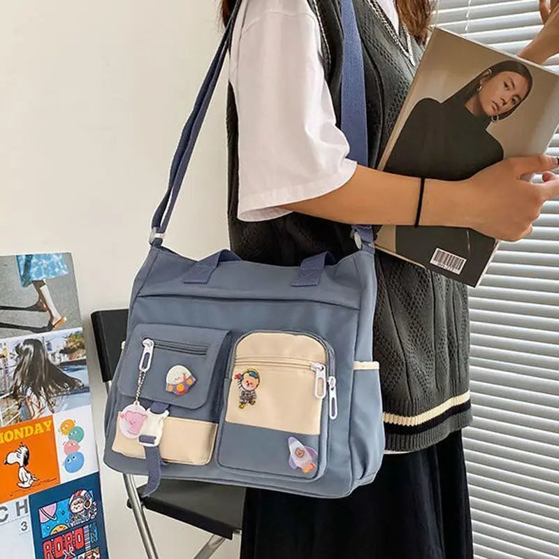 Women's Large Capacity Messenger Bag, Shoulder Crossbody Tote School Bags