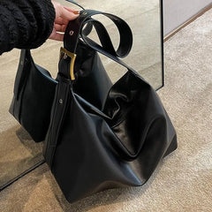 Women's Large Capacity Soft Leather Shoulder Bag Crossbody Tote Handbag