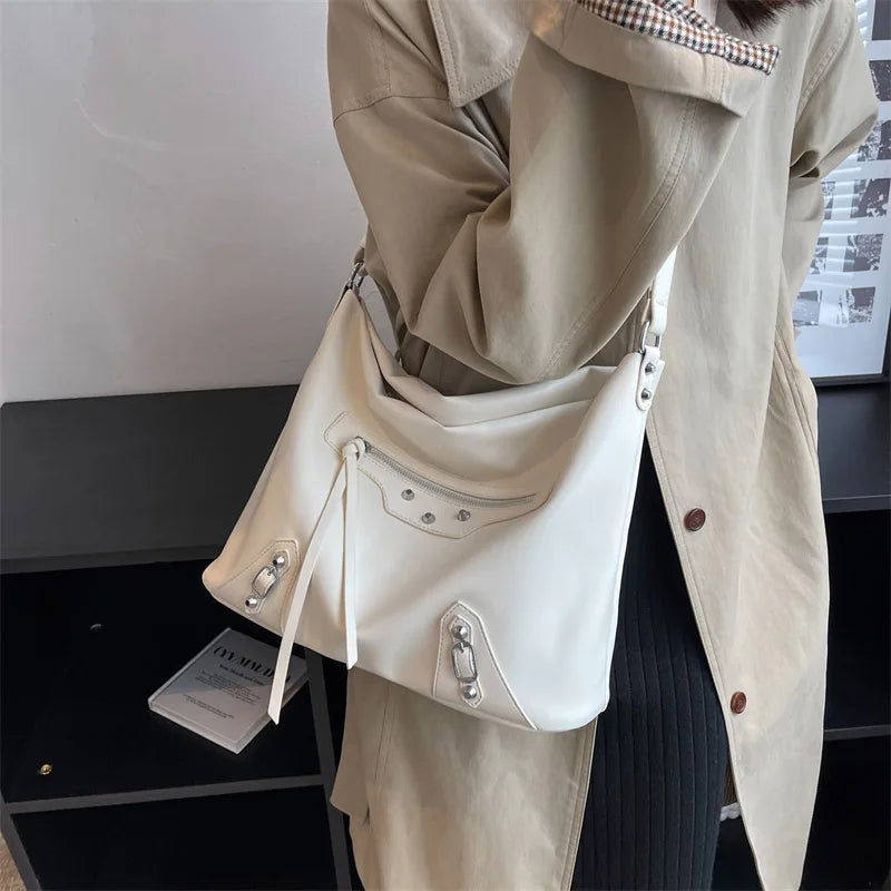 Large Capacity Leather Handbags For Women Single Shoulder Crossbody Bags