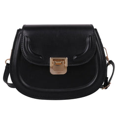 Women's Retro Bag Lock Catch Shoulder Saddle Bag