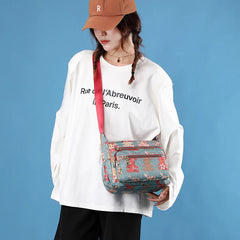 Multi-layer Large Capacity Nylon Shoulder Bag for Middle-aged Women