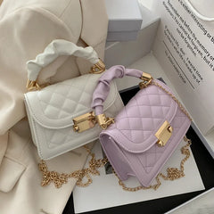 Women's Bag Mobile Phone Style Large Capacity Lingge Fold Chain Women Bags