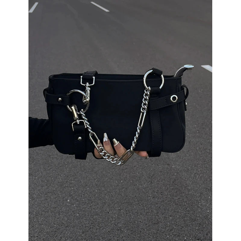 Women's High-end Chain Bag Motorcycle Shoulder Handbag