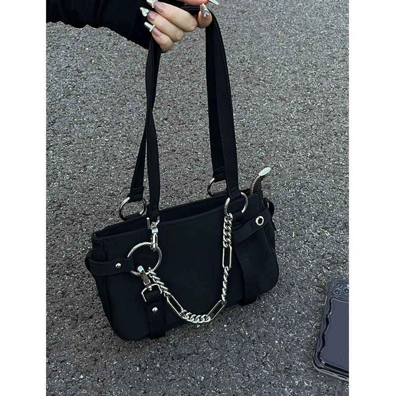 Women's High-end Chain Bag Motorcycle Shoulder Handbag