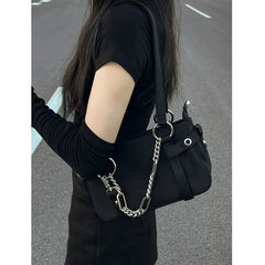 Women's High-end Chain Bag Motorcycle Shoulder Handbag