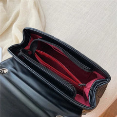 Women's Small Square Shoulder Bag with Chain Strap