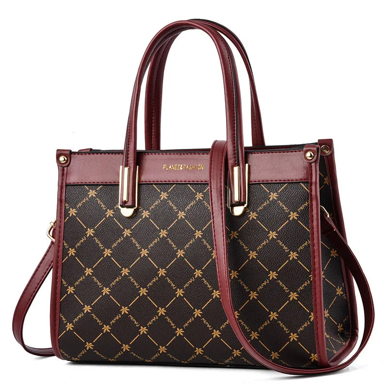 Printed Women's Handbag Retro Classy Mom Bag Shoulder Crossbody