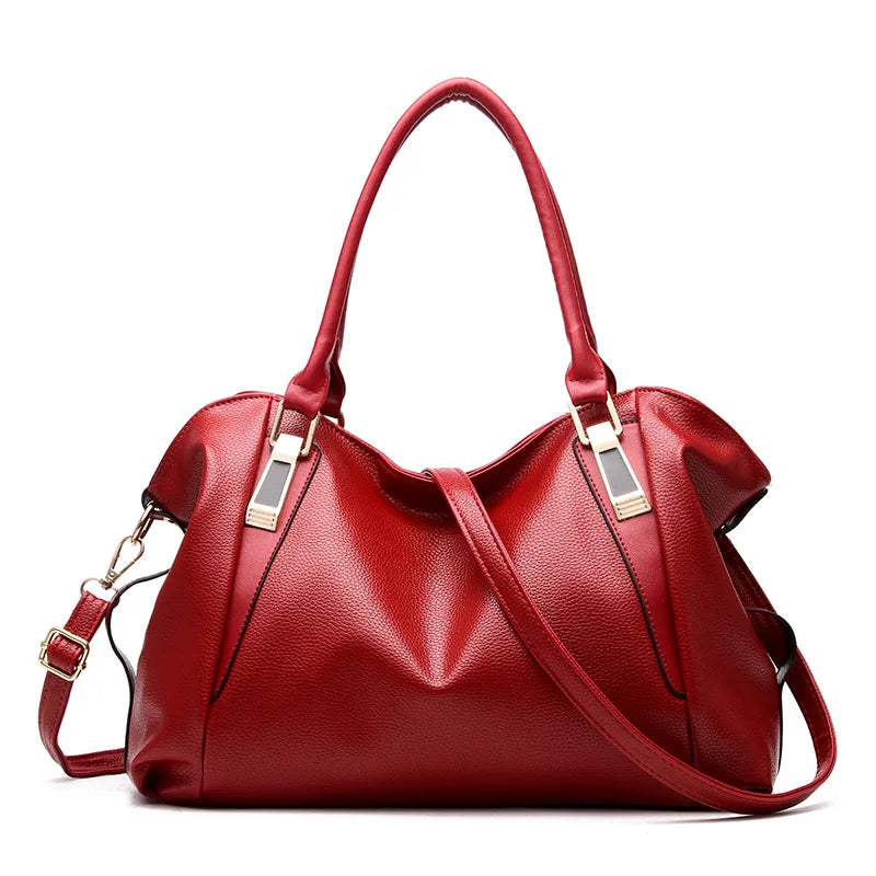 Soft Leather Handbag Large Capacity Shoulder Crossbody Bag