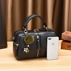 Women's PU Leather Shoulder Bag Pillow Bag Messenger Bag