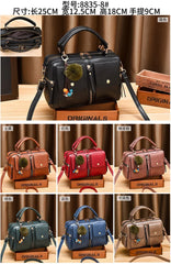Women's PU Leather Shoulder Bag Pillow Bag Messenger Bag