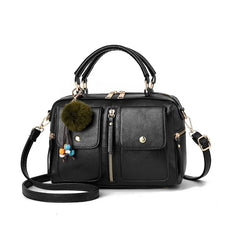 Women's PU Leather Shoulder Bag Pillow Bag Messenger Bag