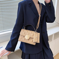 Women's Retro Small Square Bag Plaid Crossbody Shoulder Bag