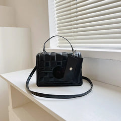 Women's Retro Small Square Bag Plaid Crossbody Shoulder Bag