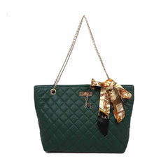 Women's Embroidered Chain One-shoulder Tote Bag