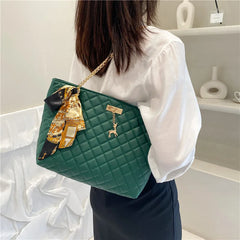 Women's Embroidered Chain One-shoulder Tote Bag