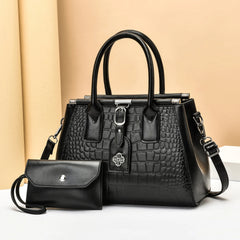 Stone Pattern Handbag for Middle-Aged Women
