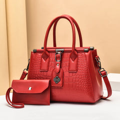 Stone Pattern Handbag for Middle-Aged Women