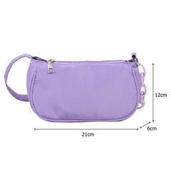 Nylon Handbag Underarm Shoulder Bags Daily Travel Totes Purse