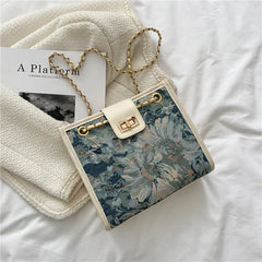 Women's Oil Painting Tote Bag Large Capacity for Autumn Winter