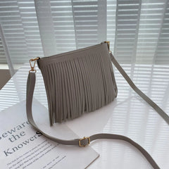 Women's Shoulder Bag PU Leather Tassel Messenger Phone Bag