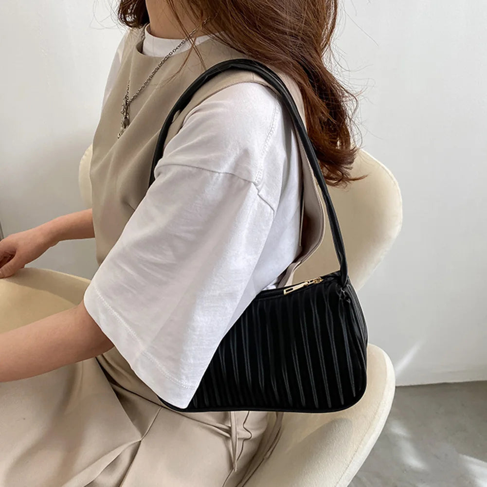 Women's PU Leather Vintage Shoulder Bag, Chain Shopper Purse
