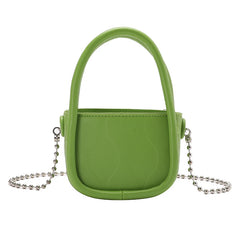 Women's Small Pu Leather Handbag Metal Chain Messenger Purse Mini Bag