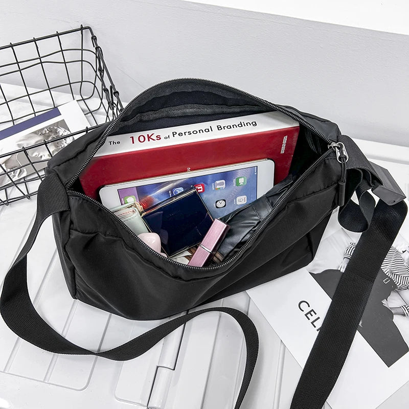 Women's Cotton Cross Body Bag Canvas Shoulder Reusable Shopping Gift