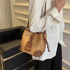 Retro Spring Bucket Small Casual Shoulder Crossbody Bag For Women