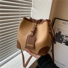 Retro Spring Bucket Small Casual Shoulder Crossbody Bag For Women