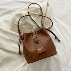 Retro Spring Bucket Small Casual Shoulder Crossbody Bag For Women