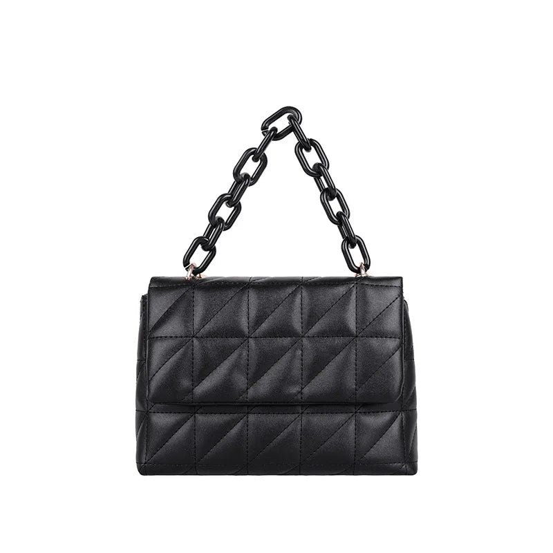 Acrylic Chain Rhombus Shoulder Crossbody Bag for Women