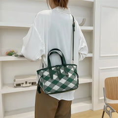Rhombus Shoulder Crossbody Tote Bag for Women