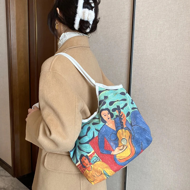 Women's Canvas Shopper Bag, High Capacity