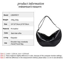 Soft Leather Big Totes Solid Crossbody Shoulder Bags for Women